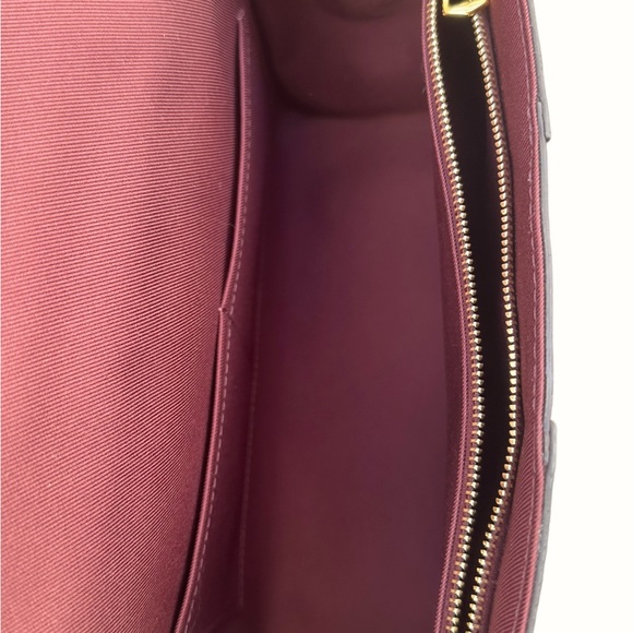 Louis Vuitton Bond Street Top Handle Bag Damier Burgundy Leather MM Brown - Picture 4 of 11